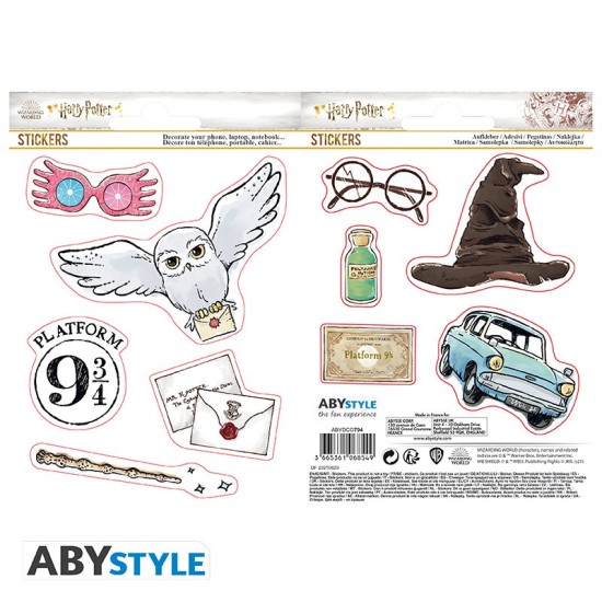 ABYstyle Harry Potter Stickers 2 sheets / 16 x 11cm - Magical Objects 2 - Uzlīmju komplekts