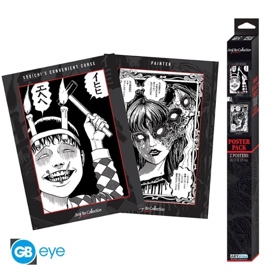 ABYstyle Junji Ito Collection Poster Chibi Set (2 pcs.) 52 x 38 cm - Souichi and Tomie - Divi plakāti