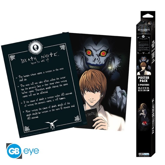 ABYstyle Death Note Poster Chibi Set (2 pcs.) 52 x 38 cm - Light & Death Note - Divi plakāti