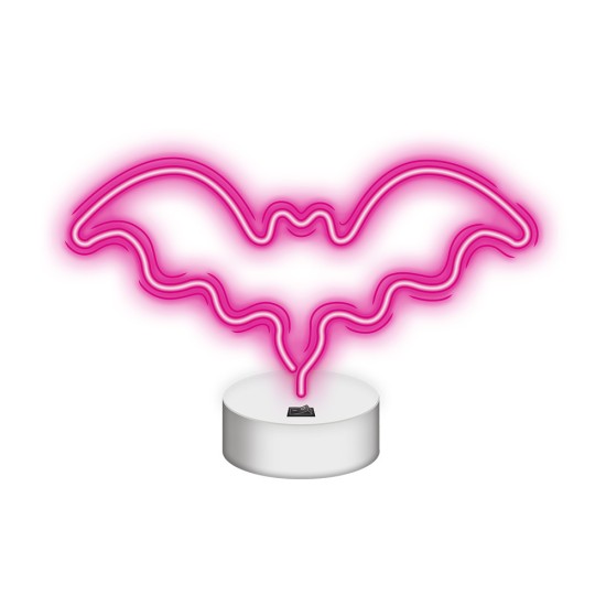 Forever Decorative Neon LED Light on Stand 28 x 18 x 2 cm (3xAA Batteries or USB plug) - Bat