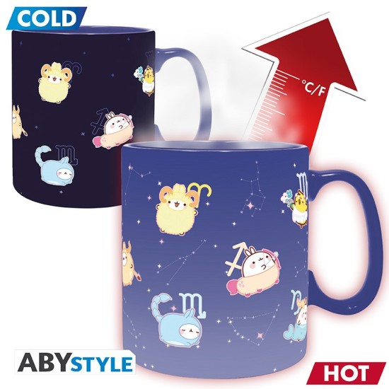 ABYstyle Molang Heat Change Ceramic Mug 460ml - Astrology - Krūze