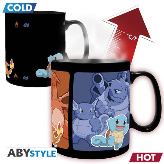 ABYstyle Pokemon Heat Change Ceramic Mug 460ml - Evolve - Krūze