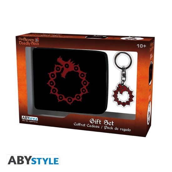 ABYstyle The Seven Deadly Sins Gift Set Wallet / Keychain - Emblem - Komplekts maks / atslēgu piekariņš