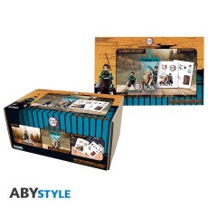 ABYstyle Demon Slayer Gift Set Glass with Straw 470 ml / Acryl Figure / Stickers