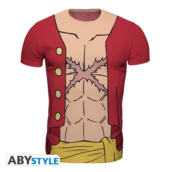 ABYstyle One Piece Replica Luffy New World T-shirt - XL izmērs - Vīriešu T-krekls