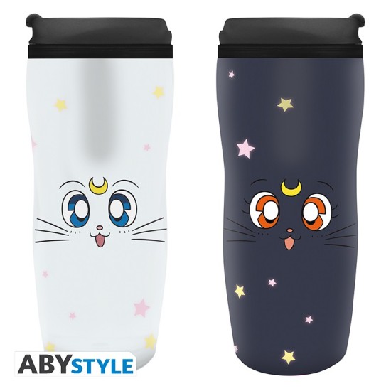 ABYstyle Sailor Moon Thermos Mug 355ml - Luna & Artemis - Termokrūze