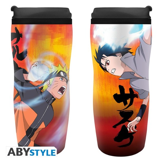 ABYstyle Naruto Shippuden Thermos Mug 355ml - Naruto vs Sasuke - Termokrūze