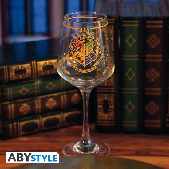 ABYstyle Harry Potter Stemmed Glass 350ml - Hogwarts Crest - Vīna glāze