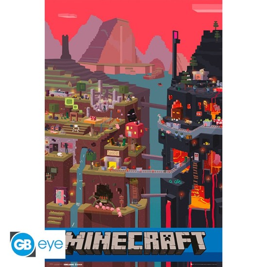 ABYstyle Minecraft Poster Maxi 91.5 x 61 cm - Minecraft World - Plakāts