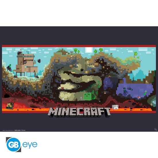 ABYstyle Minecraft Poster Maxi 91.5 x 61 cm - Underground - Plakāts