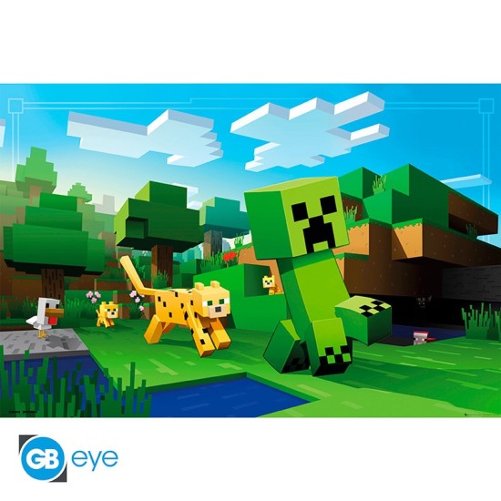 ABYstyle Minecraft Poster Maxi 91.5 x 61 cm - Ocelot Chase - Plakāts