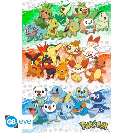 ABYstyle Pokemon Poster Maxi 91.5 x 61 cm - First Partners - Plakāts