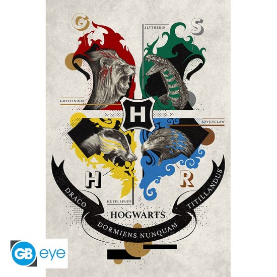 ABYstyle Harry Potter Poster Maxi 91.5 x 61 cm - Animal Crest - Plakāts