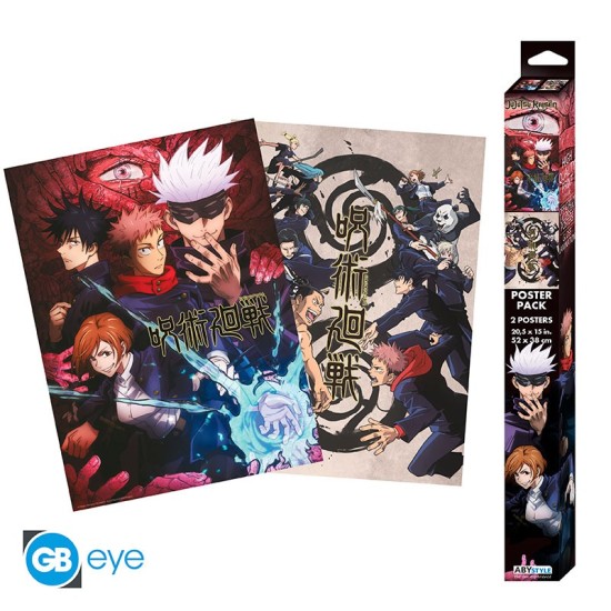 ABYstyle Jujutsu Kiasen Poster Chibi Set (2 pcs.) 52 x 38 cm - Group and schools - Divi plakāti