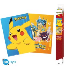 ABYstyle Pokemon Poster Chibi Set (2 pcs.) 52 x 38 cm - Colourful Characters