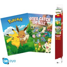 ABYstyle Pokemon Poster Chibi Set (2 pcs.) 52 x 38 cm - Environments