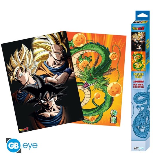 ABYstyle Dragon Ball Poster Chibi Set (2 pcs.) 52 x 38 cm - Goku & Shenron - Divi plakāti