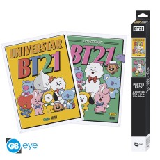 ABYstyle BT21  Poster Chibi Set (2 pcs.) 52 x 38 cm - Vintage Univertar - Два плаката