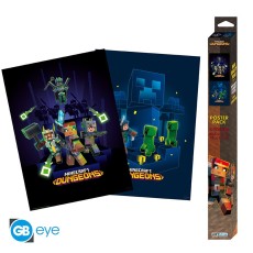 ABYstyle Minecraft Poster Chibi Set (2 pcs.) 52 x 38 cm - Dungeons - Два плаката