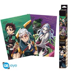 ABYstyle Demon Slayer Poster Chibi Set (2 pcs.) 52 x 38 cm - Entertainment District - Divi plakāti