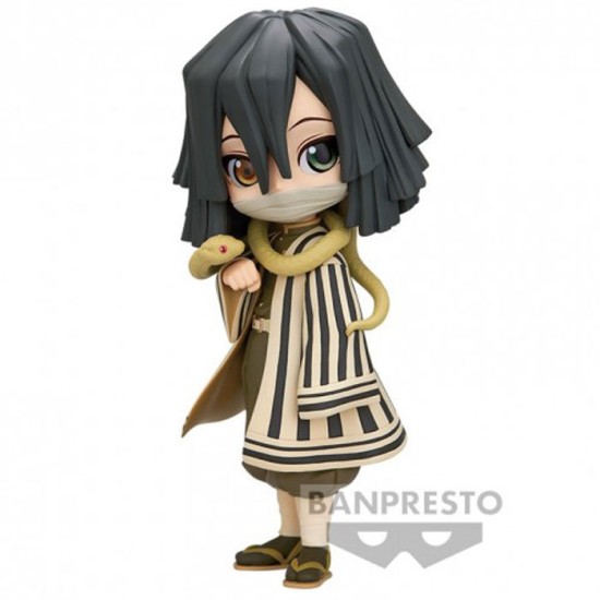 Banpresto Demon Slayer Kimetsu no Yaiba ver.B Figure 14cm - Obanai Iguro Q posket - Plastmasas figūriņa