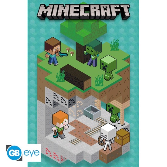 ABYstyle Minecraft Poster Maxi 91.5 x 61 cm - Into the mine - Plakāts