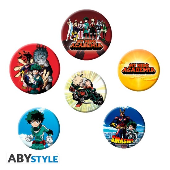 ABYstyle My Hero Academia Pin Badge Pack (6 pcs.) - Mix - Piespraude