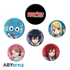 ABYstyle Fairy Tail Pin Badge Pack (6 pcs.) - Characters - Piespraude