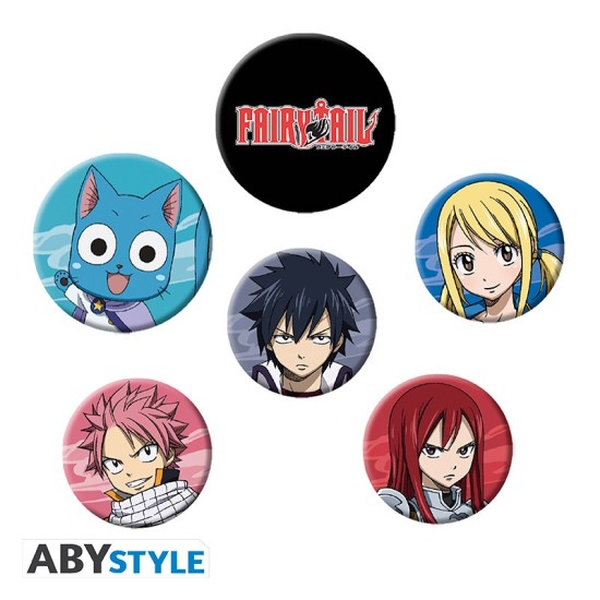 ABYstyle Fairy Tail Pin Badge Pack (6 pcs.) - Characters - Piespraude