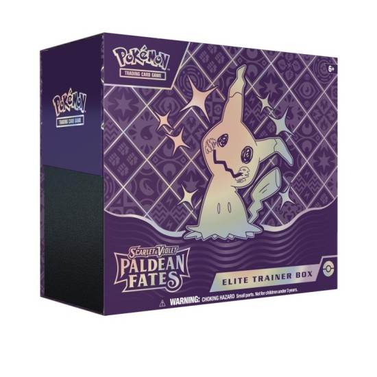 Pokemon Super Card Game TCG Trading Cards - Scarlet & Violet Paldean Fates Elite Trainer Box EN - Kāršu spēle