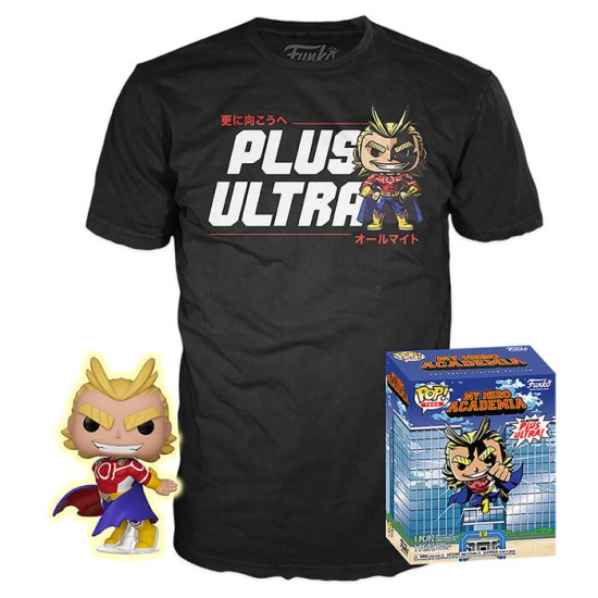 Funko POP! My Hero Academia T-Shirt (L-size) / Figure 9cm Set - All Might Exclusive - Komplekts T-krekls / figūriņa