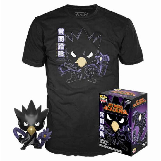 Funko POP! My Hero Academia T-Shirt (L-size) / Figure 9cm Set - Tokoyami - Komplekts T-krekls / figūriņa