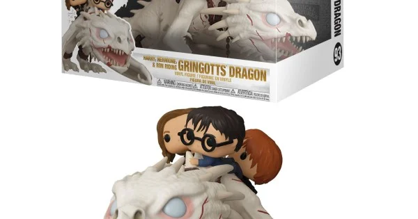 Funko POP! Harry Potter Figure 15cm - Gringotts Dragon with Harry, Ron ...