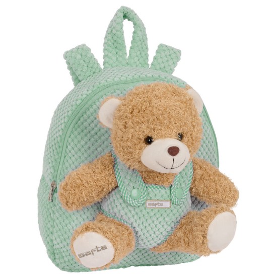 Safta Bear Plush Toy Backpack 27cm - Tirkīzs - Mugursoma