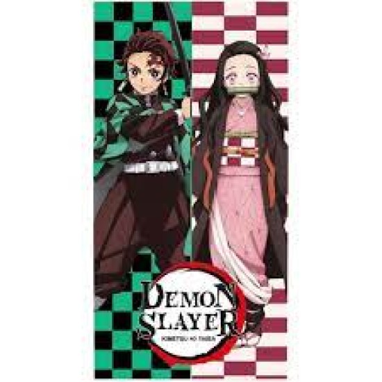 Mojang Studios Demon Slayer Kimetsu no Yaiba Microfibre Beach Towel 140 x 70cm - Mikroškiedras pludmales dvielis