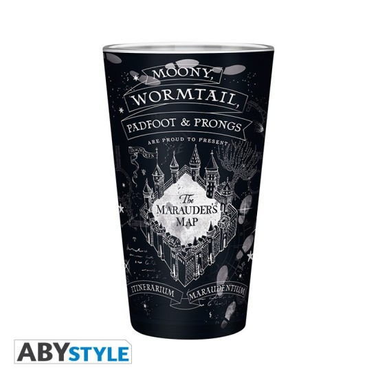 ABYstyle Harry Potter Large Glass 400ml - Marauder's map - Glāze