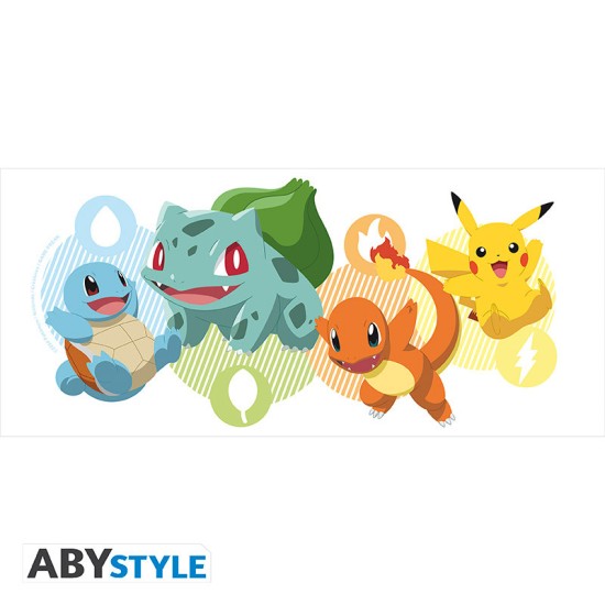 ABYstyle Pokemon King Size Ceramic Mug 460ml - Pikachu and starters - Krūze
