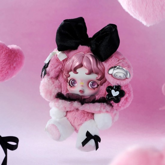 Pop Mart Skullpanda x My Melody Plush Doll Blind Box Pendant - Plīša monstriņš / Piekarināms aksesuārs / Somas piekariņš
