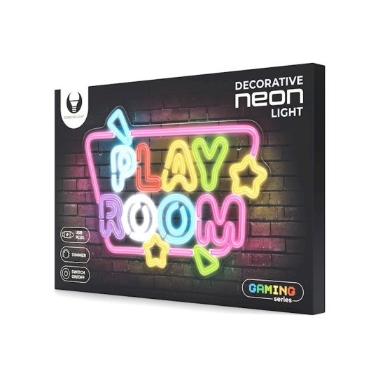 Forever Neolia Decorative Neon Plexi LED Light 32 x 14 x 2 cm (USB Plug) - Play Room - Декоративная неоновая LED лампа