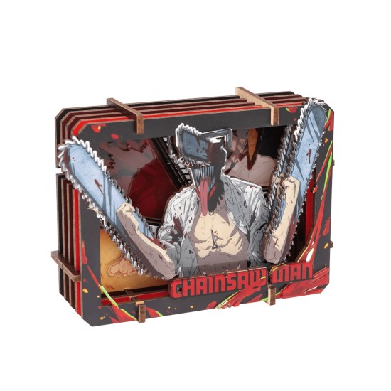 Puremind Chainsaw Man Wooden Gallery S - Individual Blind Box Snapshot  - Koka rāmis ar attēlu
