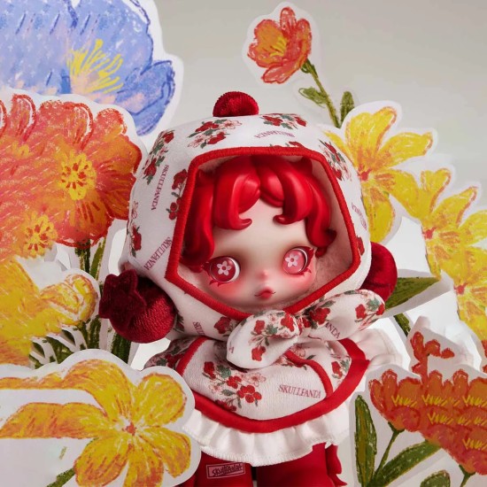 Pop Mart Skullpanda Amid Flowers series Vinyl / Plush Pendant - Плюшевый Монстрик / Подвесной аксессуар / Обвес на сумку