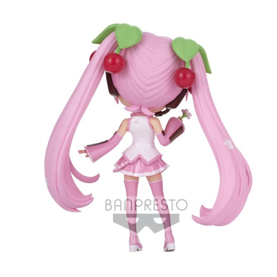 Banpresto Hatsune Miku ver.A Figure 14cm - Sakura Miku Q posket - Plastmasas figūriņa