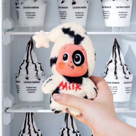 Pop Mart Twinkle Twinkle Moon Gelato Series Milk Pudding Blister Pack Plush Keychain - Плюшевая игрушка / Брелок для ключей