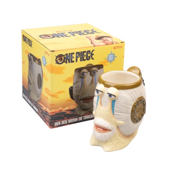Grupo Erik One Piece Netflix Den Den Mushi Tankard 3D Ceramic Mug 750ml - Krūze