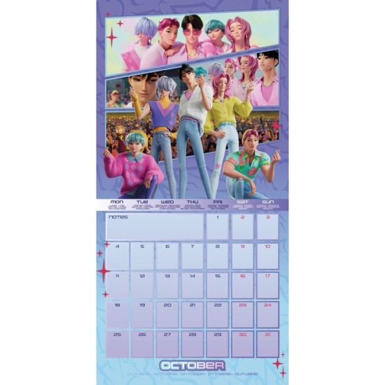 Grupo Erik Kpop Demon Hunters 2027 Calendar 30 x 30cm - Kalendārs