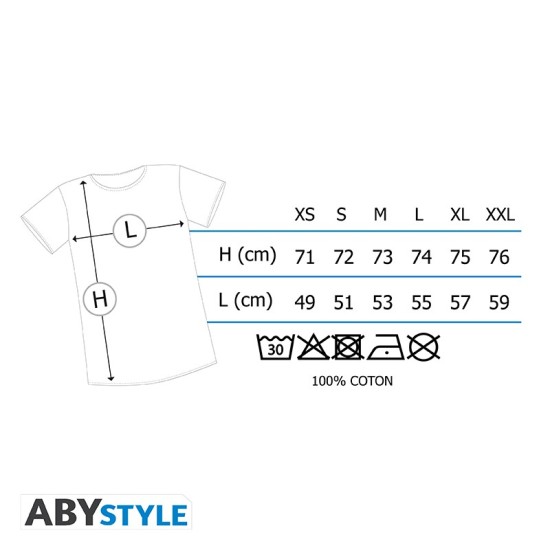 ABYstyle Hunter x Hunter Hisoka T-shirt - L izmērs / Balts - Vīriešu kokvilnas T-krekls