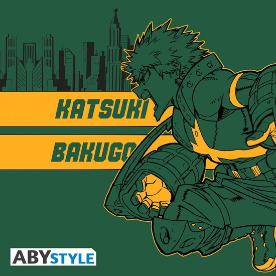 ABYstyle My Hero Academia Bakugo T-shirt - L izmērs / Zaļš - Vīriešu kokvilnas T-krekls