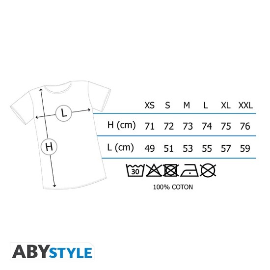 ABYstyle Hunter x Hunter Hisoka T-shirt - M izmērs / Balts - Vīriešu kokvilnas T-krekls