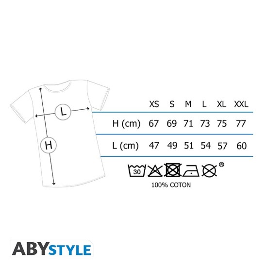 ABYstyle One Piece Luffy 1000 Logs T-shirt - M izmērs / Melns - Vīriešu kokvilnas T-krekls