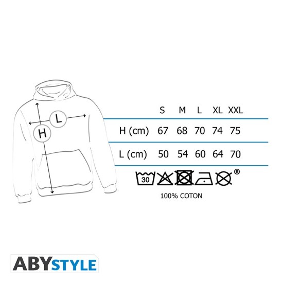 ABYstyle Jujutsu Kaisen Hoodie - XL izmērs - Vīriešu hūdijs ar kapuci